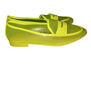 Aldo Neon Plastic Loafters Size 8